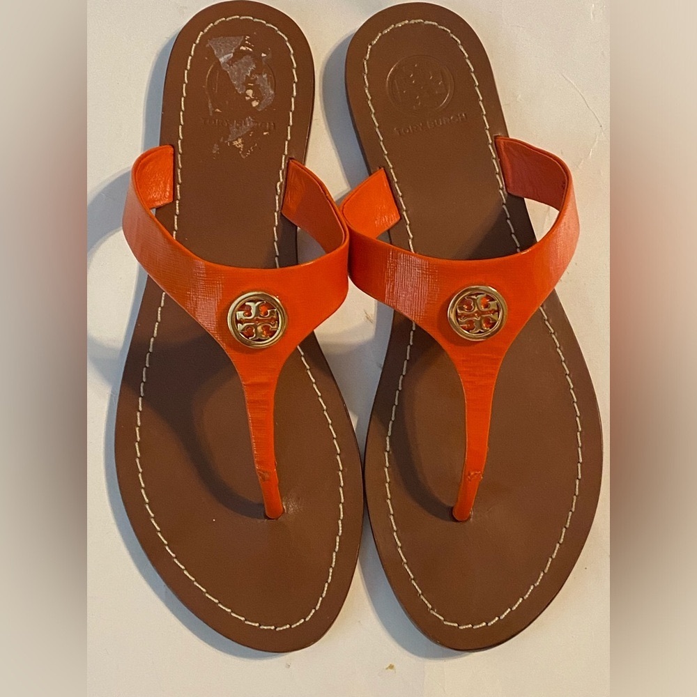 Tory Burch Cameron Thong Sandal Orange Size 7